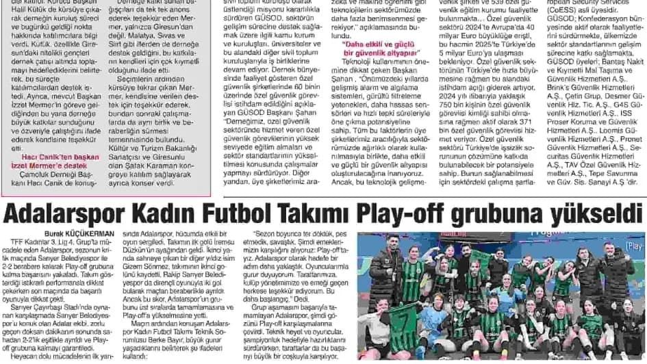 İlk defa yerel gazeteye çıktık.